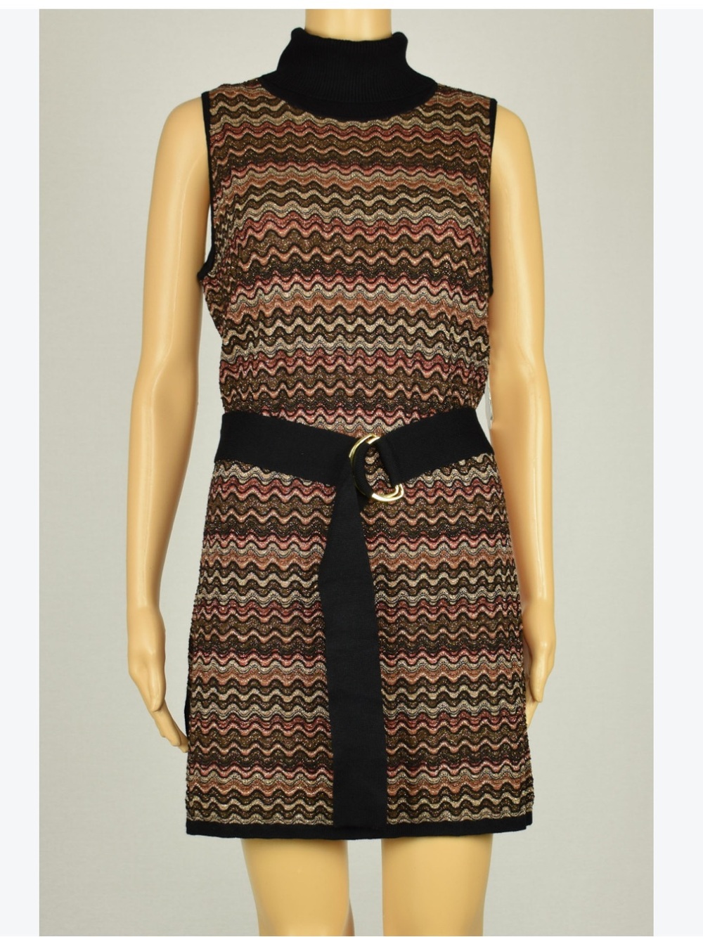 NWOT INC ZIGZAG METALLIC STITCH TUNIC